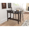 Inval Multi Purpose Pub/Home Office Table 47.24 in. W x 21.65 in. D x 41.33 in. H in Espresso ES-14303